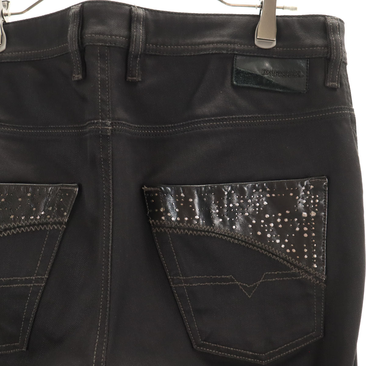 DIESEL ディーゼル ストレッチ パンツ W33 黒 メンズ