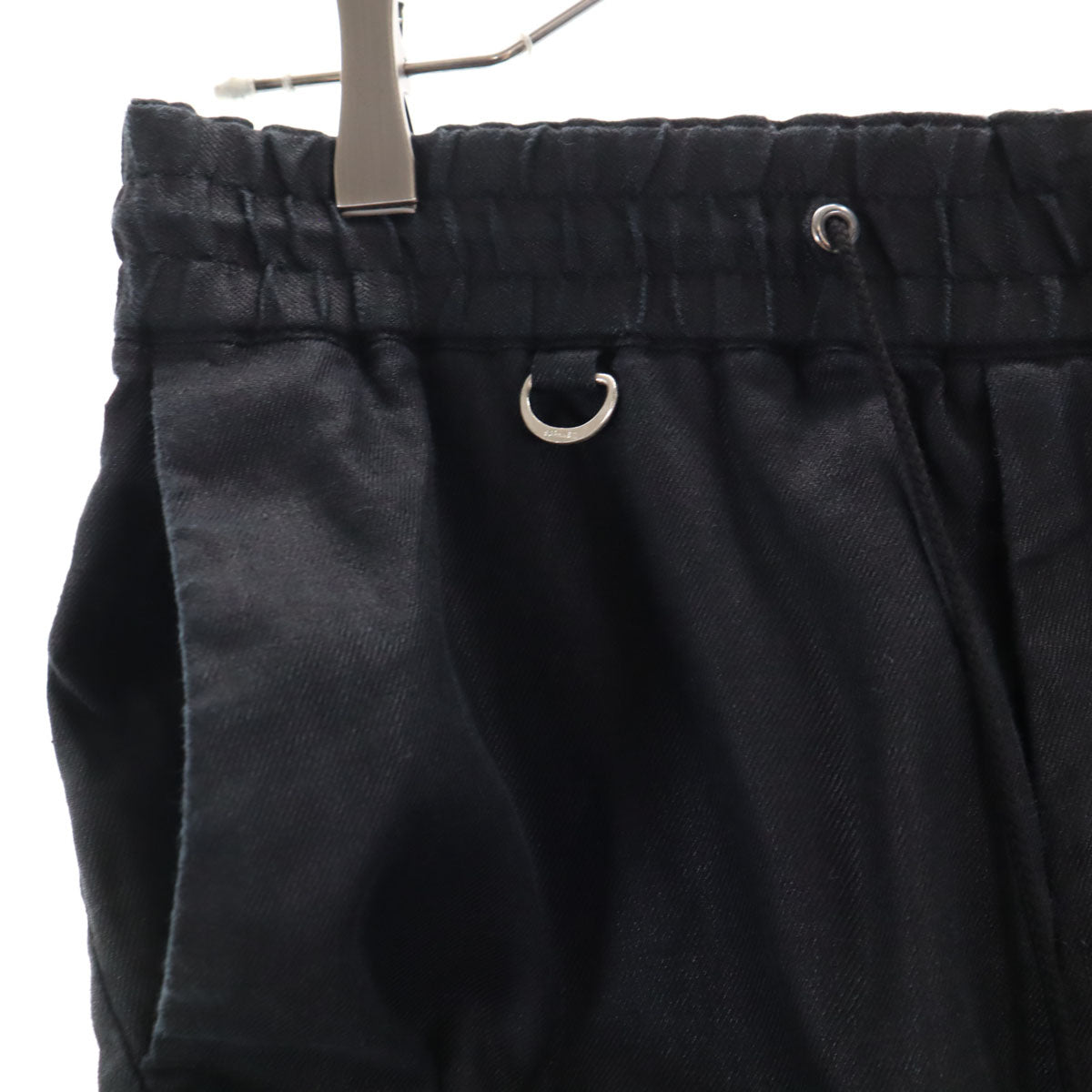 SOPHNET. ソフネット リネンブレンド ワイド クロップドパンツ M ブラック RIRIジップ メンズ