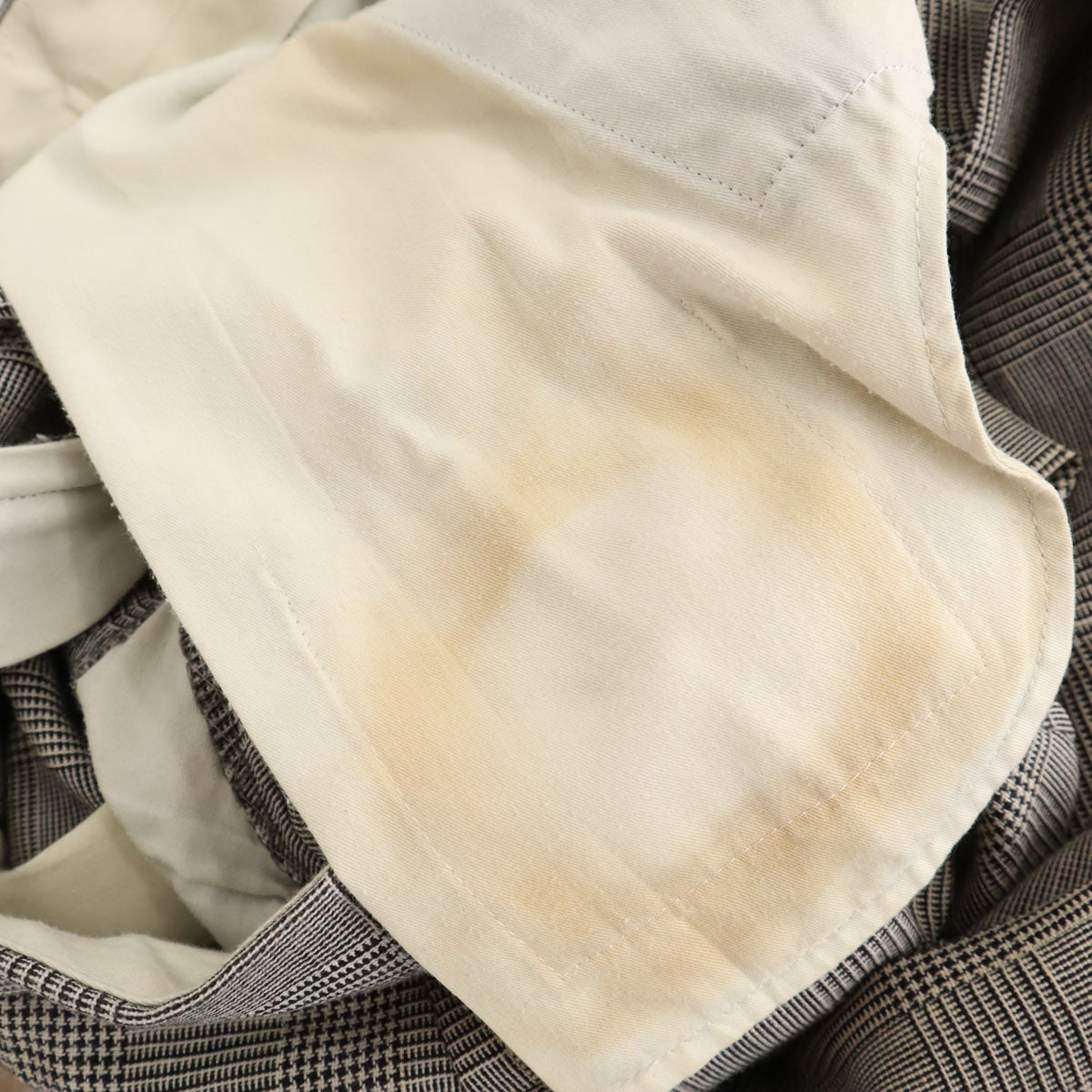 Brooks Brothers ブルックスブラザーズ 346 リネンブレンド 日本製 チェック柄 ロングパンツ 74 グレー メンズ