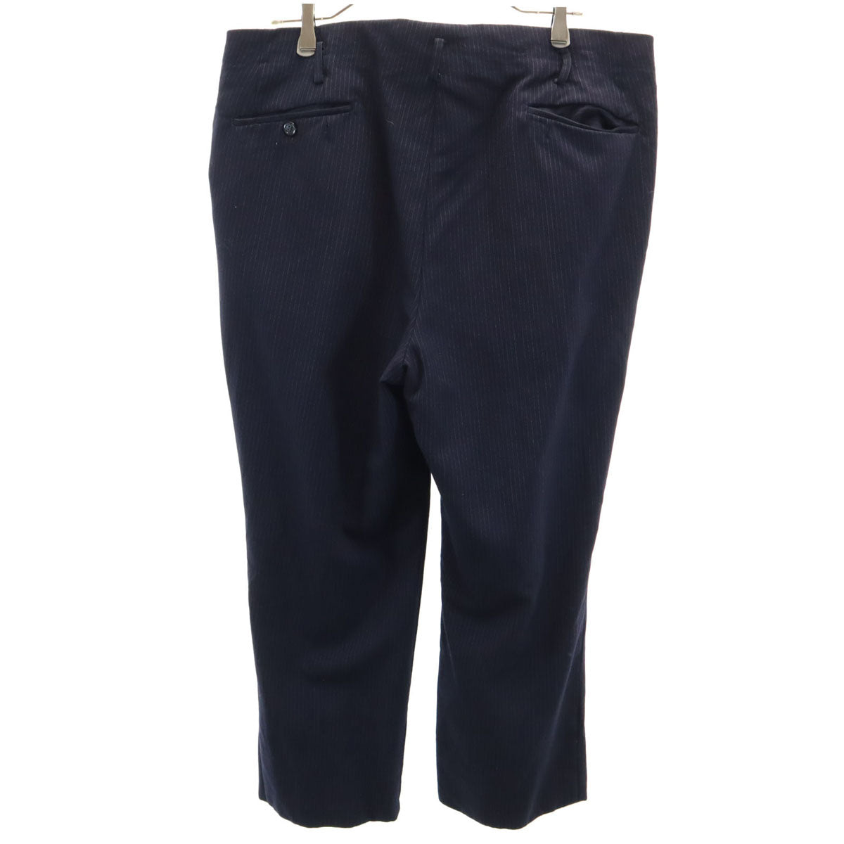 70s ヴィンテージ ピンストライプ柄 スラックスパンツ ネイビー TALONジップ メンズ