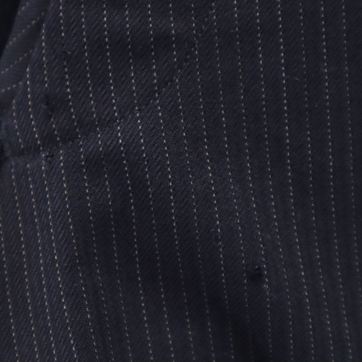 70s ヴィンテージ ピンストライプ柄 スラックスパンツ ネイビー TALONジップ メンズ