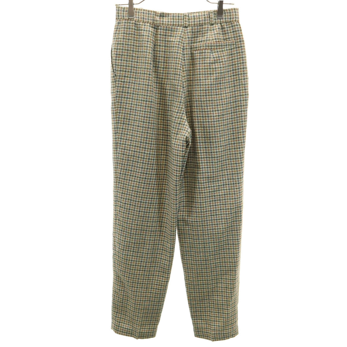 Christian Dior SPORTS クリスチャンディオールスポーツ 90s オールド チェック柄 ライトツイード スラックスパンツ M グレージュ レディース