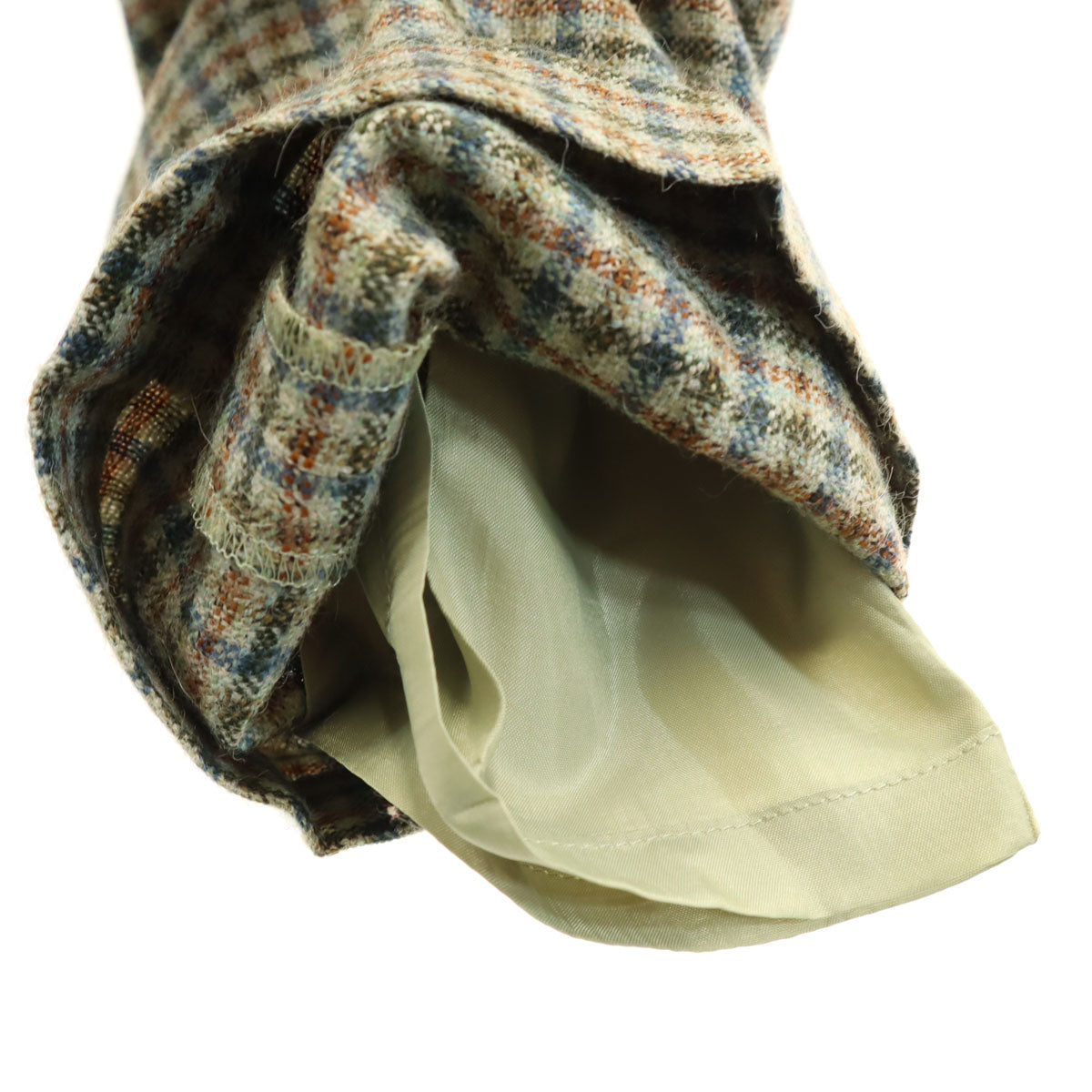 Christian Dior SPORTS クリスチャンディオールスポーツ 90s オールド チェック柄 ライトツイード スラックスパンツ M グレージュ レディース