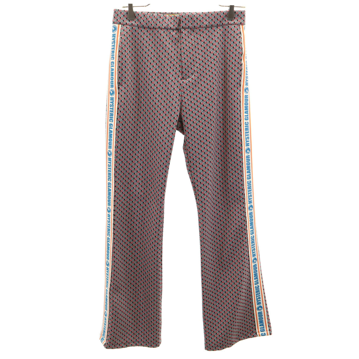 HYSTERIC GLAMOUR ヒステリックグラマー DIZZY & MILKY 日本製 総ロゴ フレアパンツ M マルチ レディース