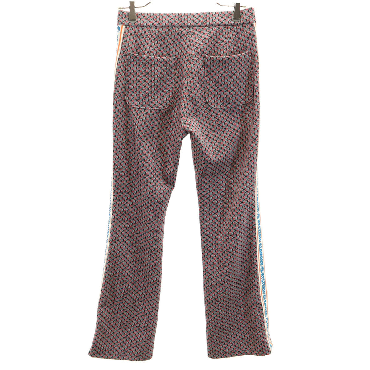 HYSTERIC GLAMOUR ヒステリックグラマー DIZZY & MILKY 日本製 総ロゴ フレアパンツ M マルチ レディース