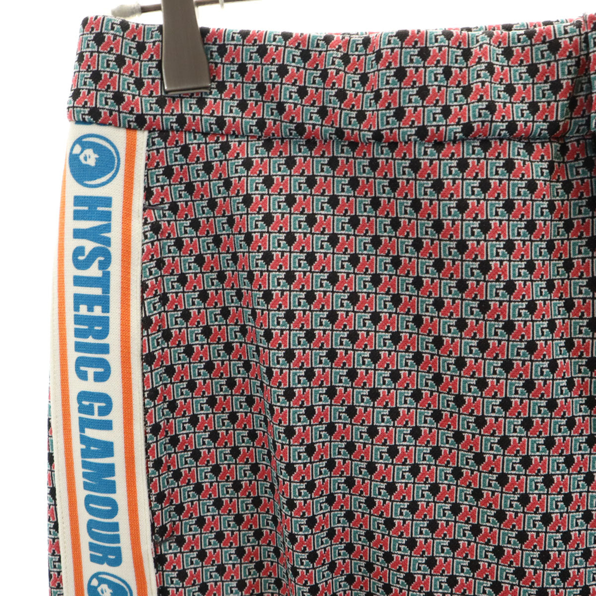 HYSTERIC GLAMOUR ヒステリックグラマー DIZZY & MILKY 日本製 総ロゴ フレアパンツ M マルチ レディース