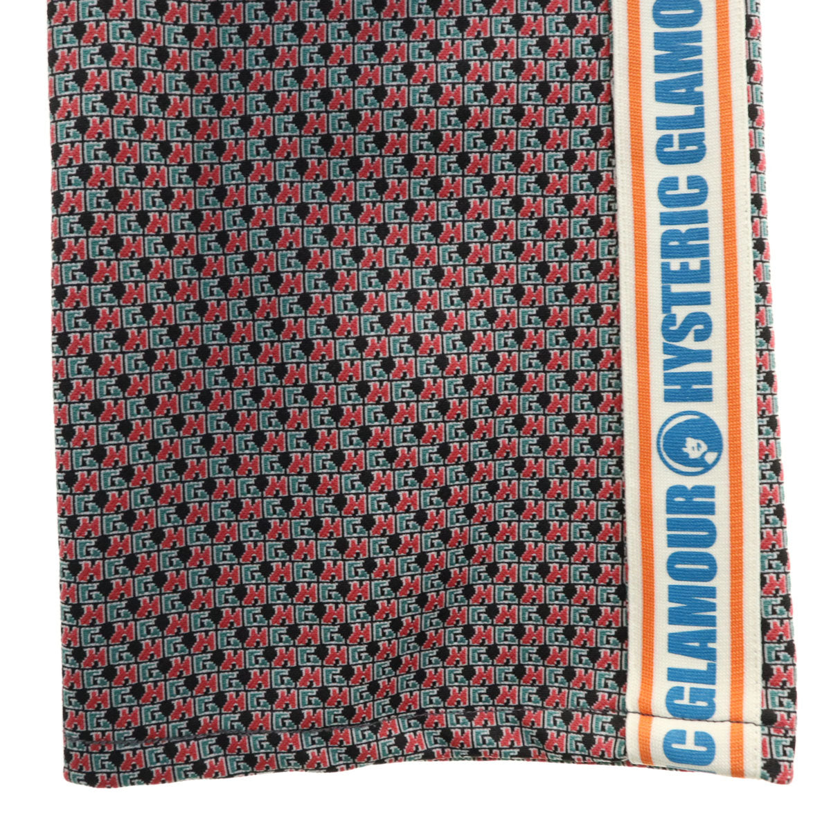 HYSTERIC GLAMOUR ヒステリックグラマー DIZZY & MILKY 日本製 総ロゴ フレアパンツ M マルチ レディース