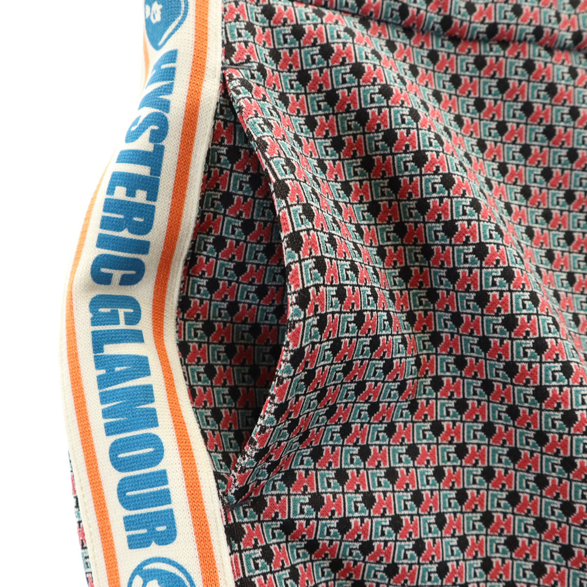 HYSTERIC GLAMOUR ヒステリックグラマー DIZZY & MILKY 日本製 総ロゴ フレアパンツ M マルチ レディース