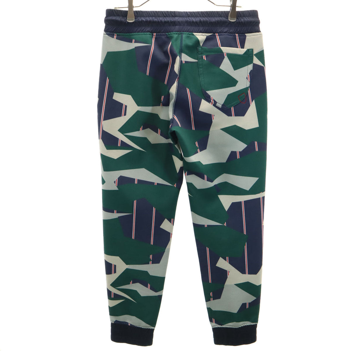 BLACK LABEL CRESTBRIDGE ブラックレーベルクレストブリッジ 日本製 幾何学柄 ジョガーパンツ M グレー メンズ