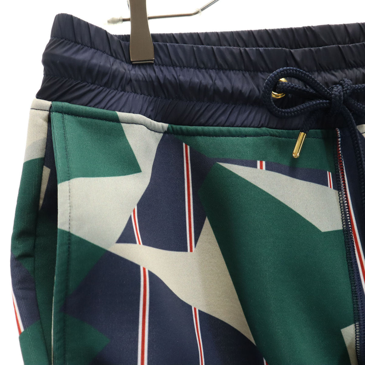 BLACK LABEL CRESTBRIDGE ブラックレーベルクレストブリッジ 日本製 幾何学柄 ジョガーパンツ M グレー メンズ