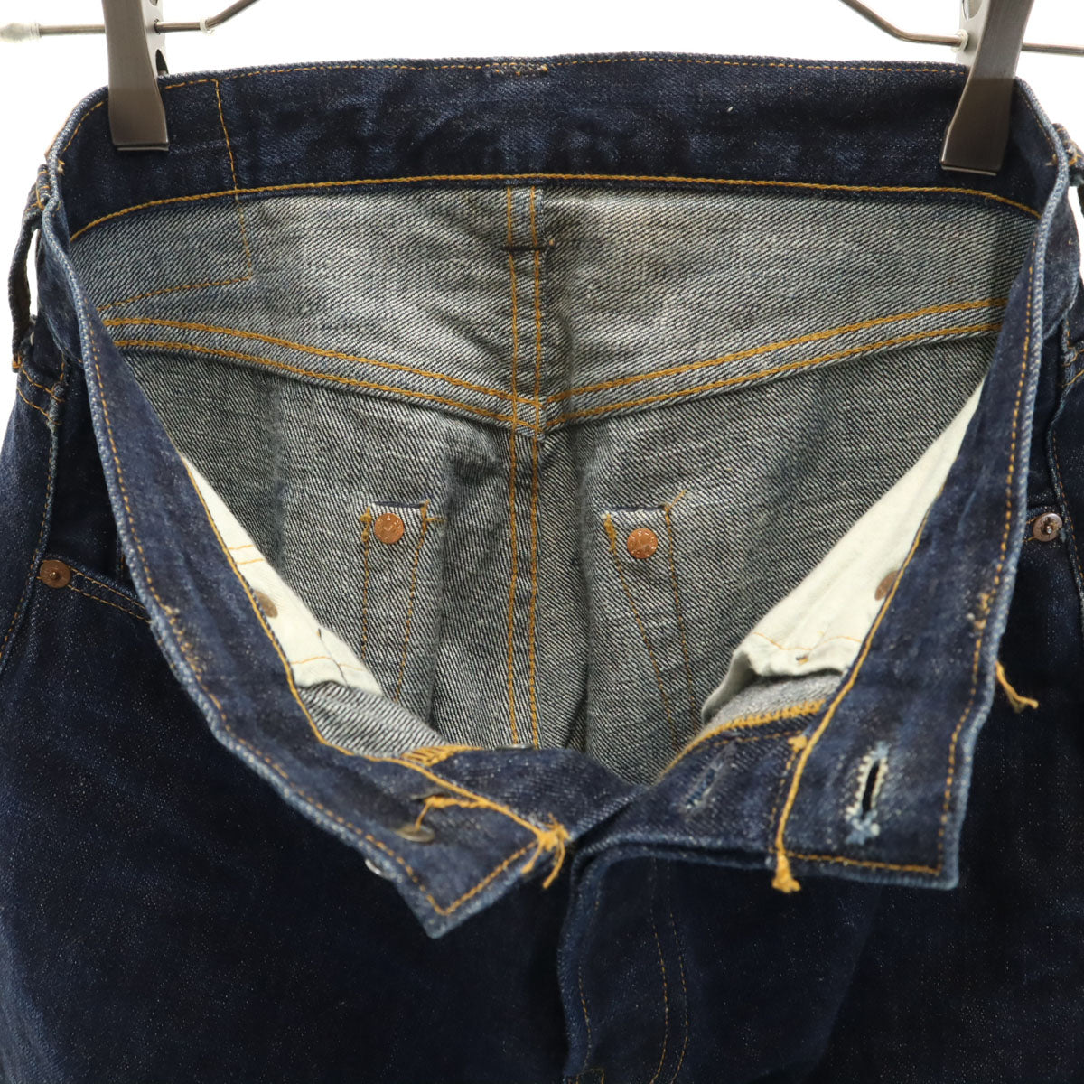 Levi's リーバイス 00s 501XX USA製 555 バレンシア工場 ビッグE 赤耳 ストレートデニムパンツ W31 インディゴ ジーンズ Vステッチ 隠しリベット メンズ