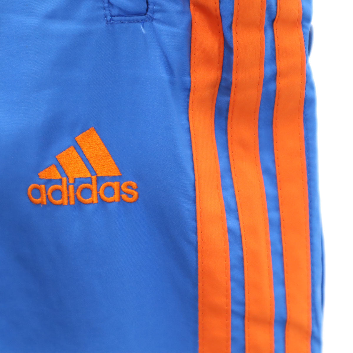 adidas アディダス 日本製 サイドスナップボタン トラックパンツ L ブルー デサント レディース