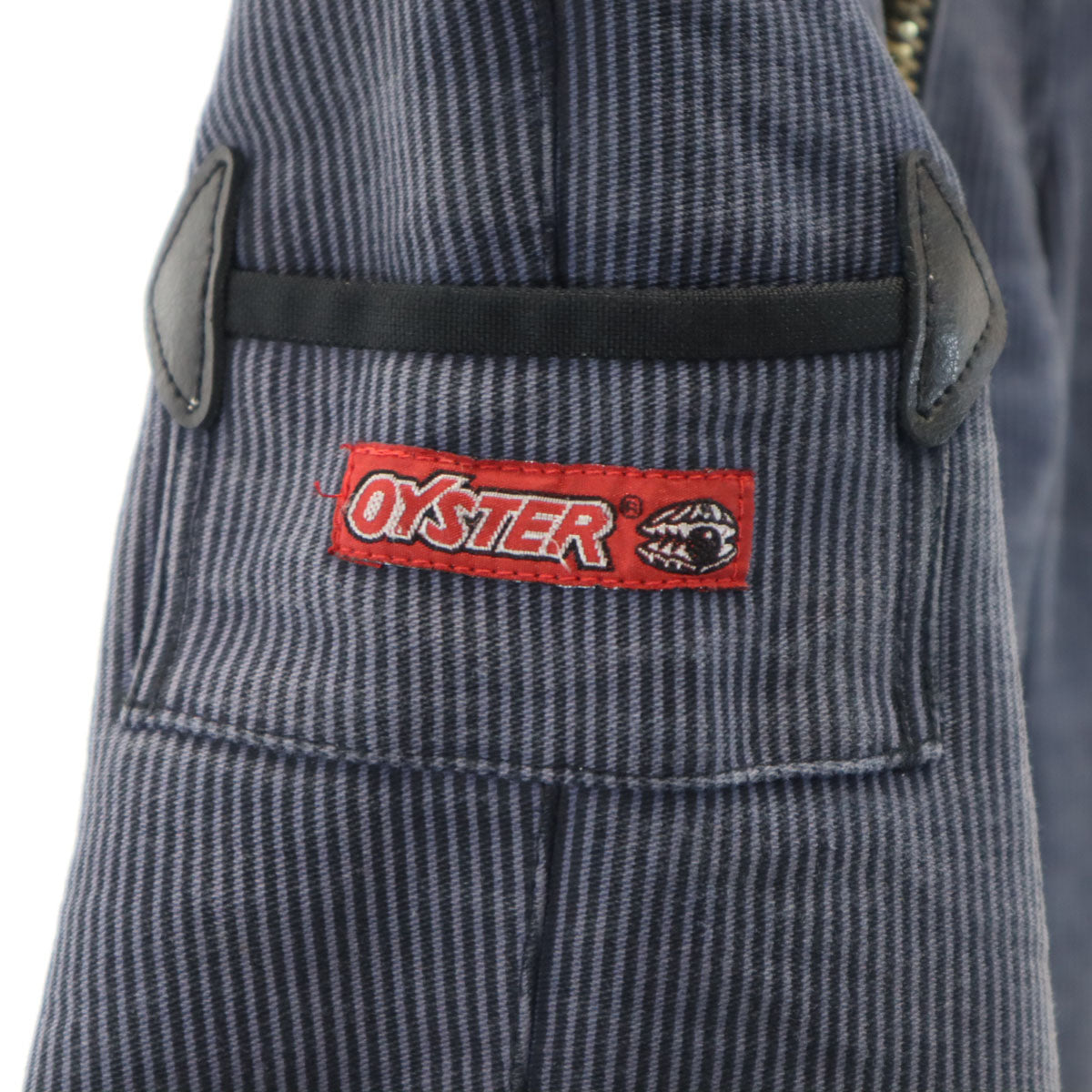 OYSTER ストライプ柄 ジャーマン ロガー パンツ ネイビー系 メンズ