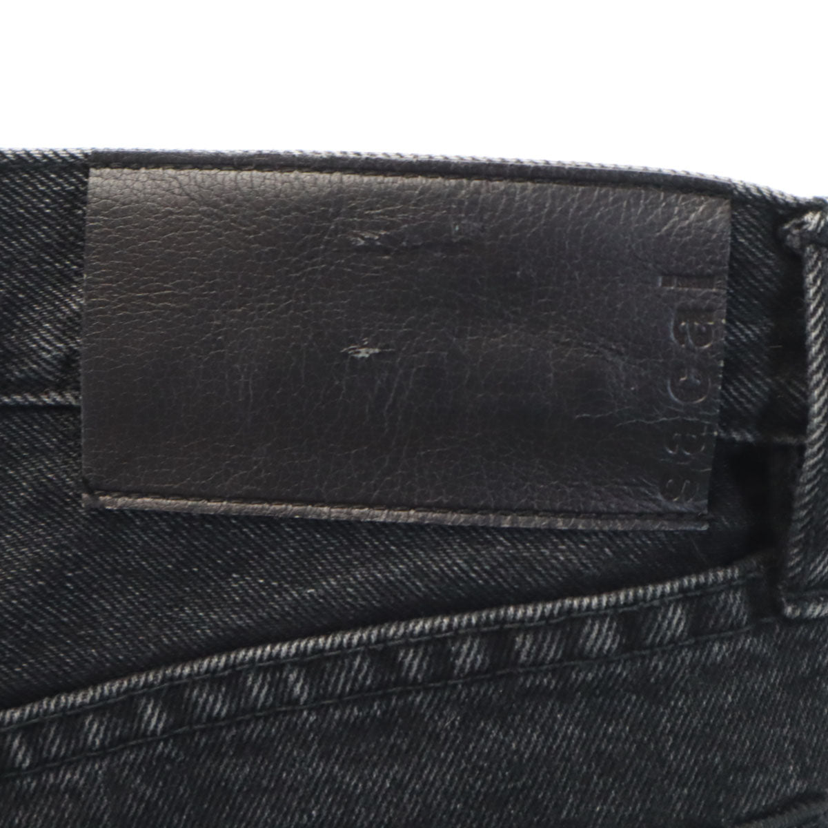 Sacai サカイ 未使用 日本製 デニムパンツ 1 黒系 タグ付き メンズ