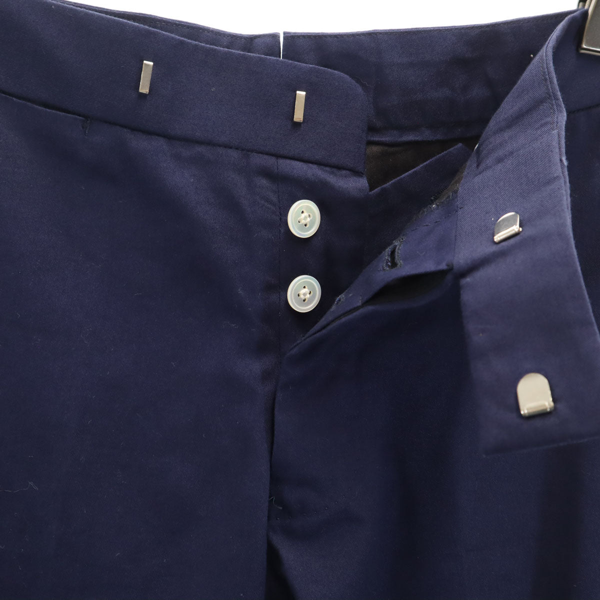 lacquer&c ラクアアンドシー 日本製 スラックスパンツ 42 ネイビー レディース