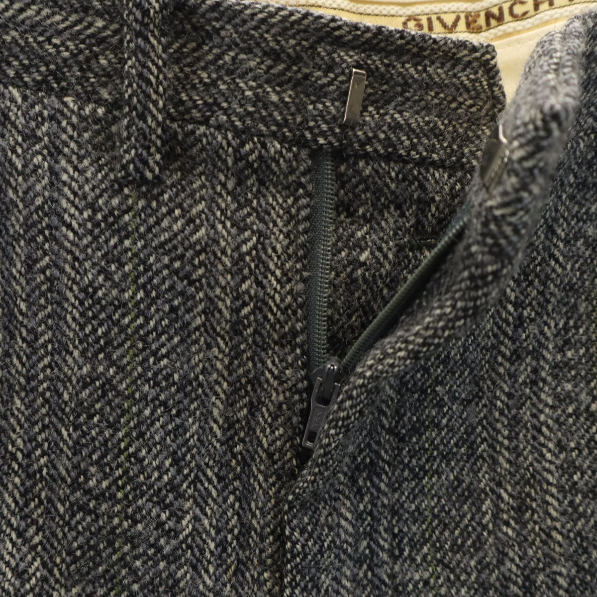 GIVENCHY ジバンシィ 80s 90s オールド ツイード スラックスパンツ 101 グレー ビッグサイズ メンズ
