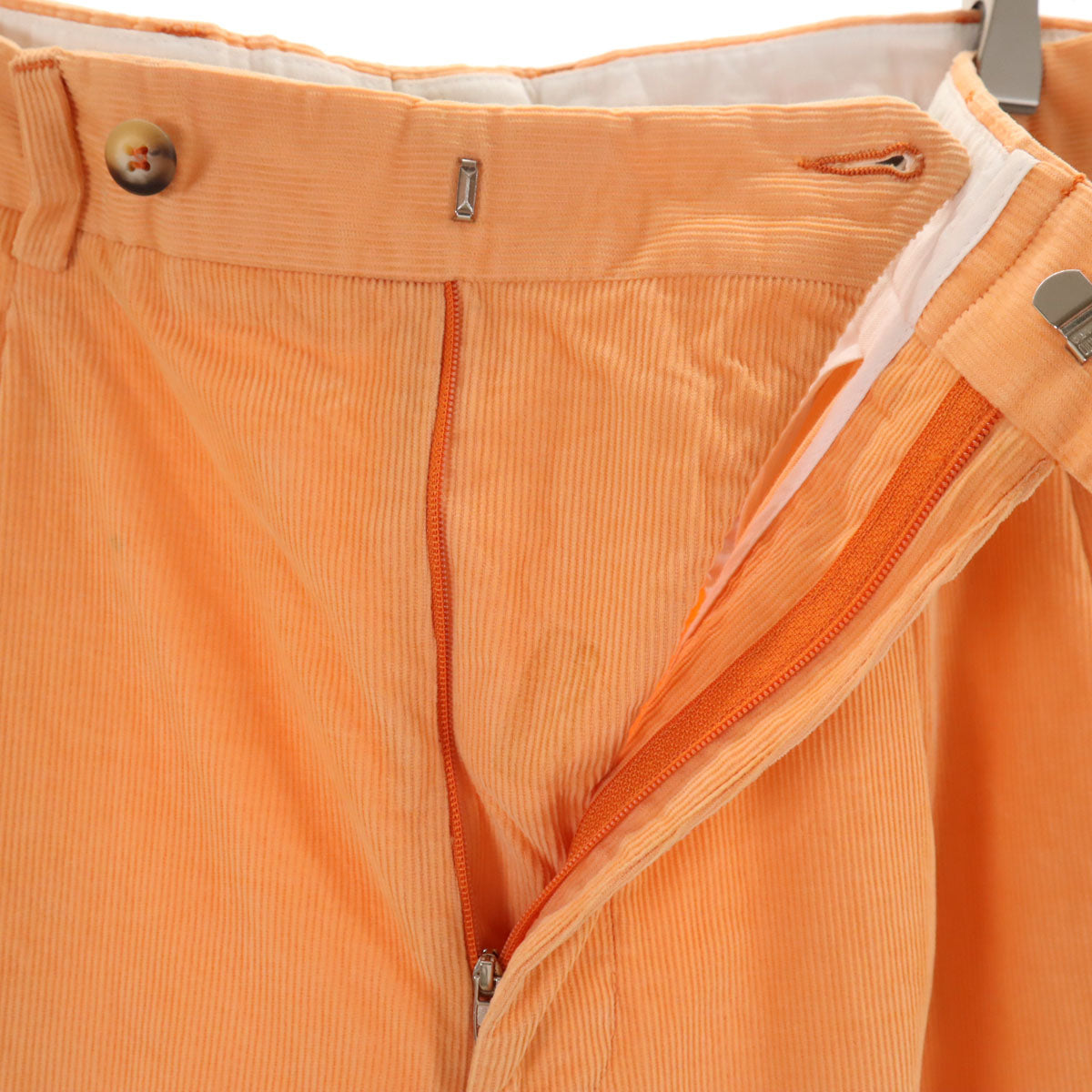 INCOTEX インコテックス DORIANI タック コーデュロイパンツ 52 オレンジ系 メンズ