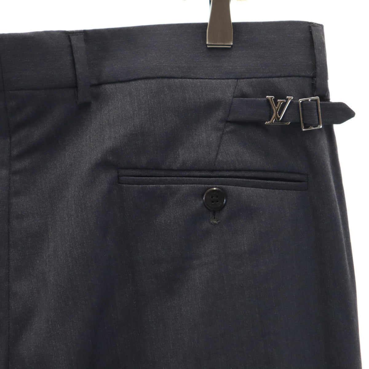 LOUIS VUITTON ルイヴィトン イタリア製 スラックスパンツ 42 チャコールネイビー メンズ