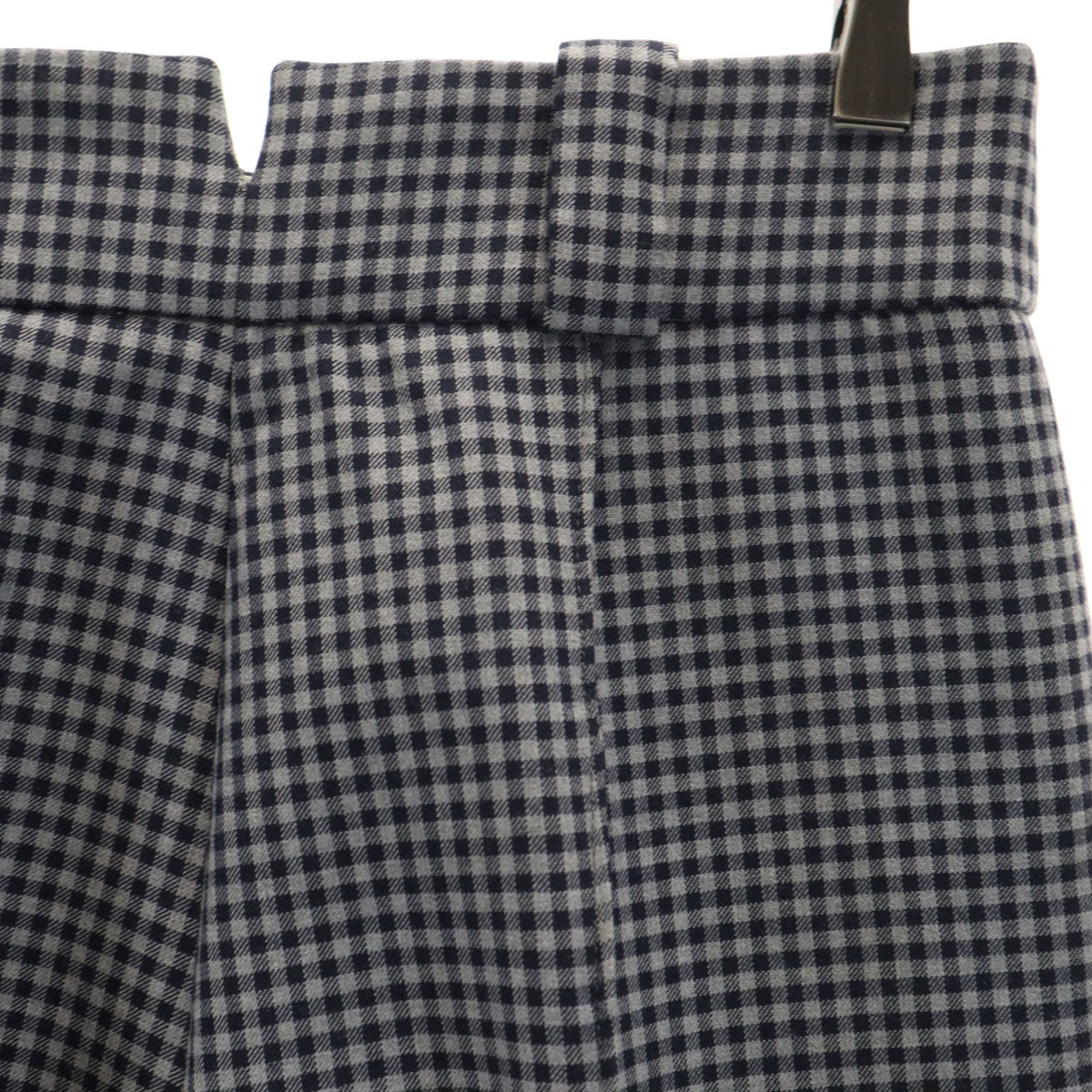 FENDI フェンディ イタリア製 ギンガムチェック パンタロン パンツ 40 ネイビー レディース