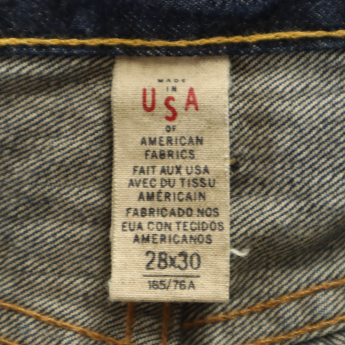 ダブルアールエル RRL USA製 スリムデニムパンツ W28 インディゴ RALPH LAUREN ラルフローレン ジーンズ メンズ