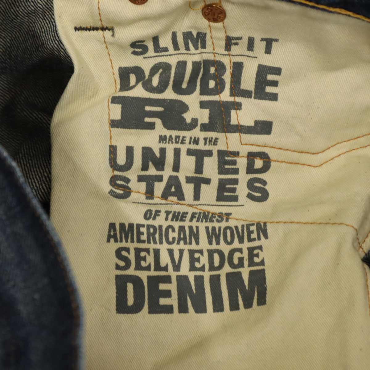 ダブルアールエル RRL USA製 スリムデニムパンツ W28 インディゴ RALPH LAUREN ラルフローレン ジーンズ メンズ