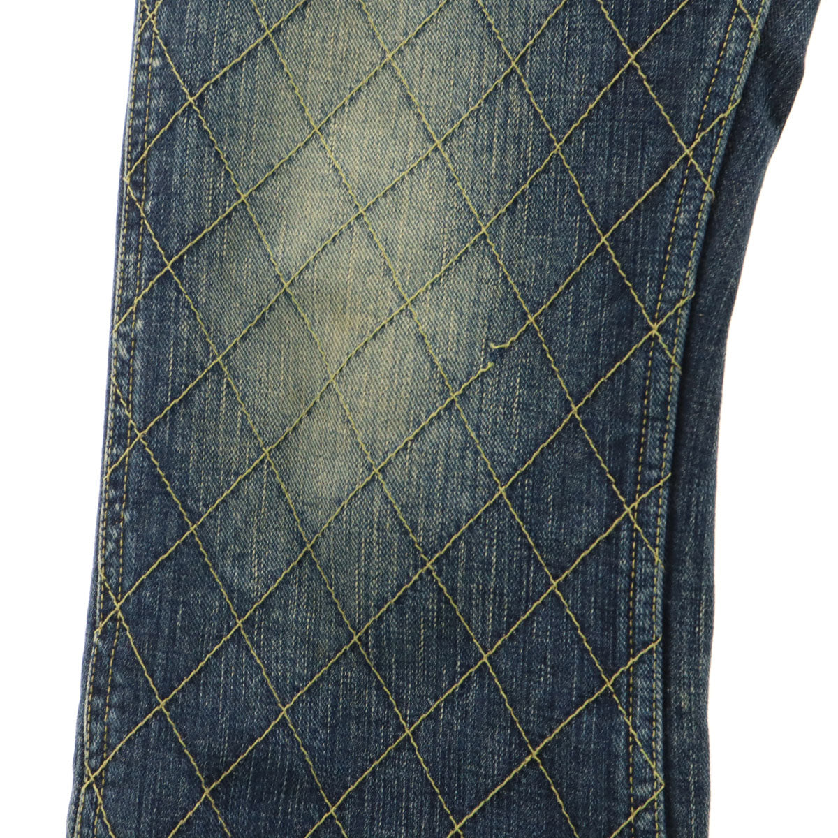 SKULL FLIGHT スカルフライト 日本製 ダブルニー デニムパンツ W34 インディゴ ジーンズ メンズ