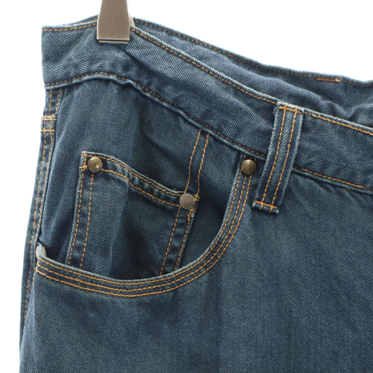 santa fe サンタフェ 日本製 インディゴ染め ロングパンツ インディゴブルー メンズ