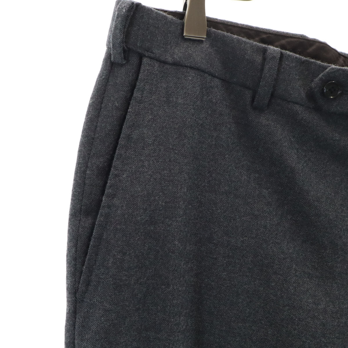 MACKINTOSH LONDON マッキントッシュロンドン フラノ生地 スラックスパンツ 88 チャコールグレー メンズ