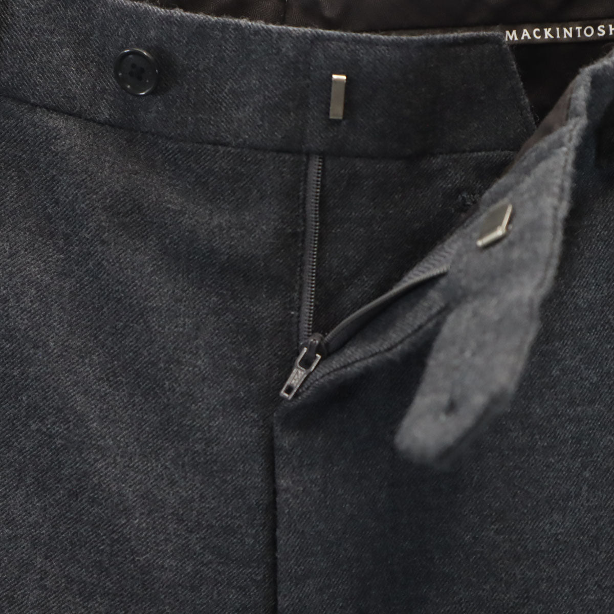 MACKINTOSH LONDON マッキントッシュロンドン フラノ生地 スラックスパンツ 88 チャコールグレー メンズ