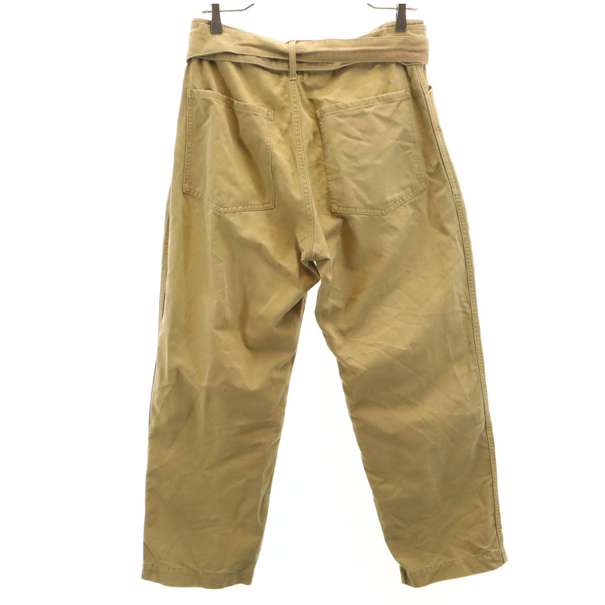 COMOLI コモリ 日本製 ベルテッド チノパンツ 1 ベージュ メンズ