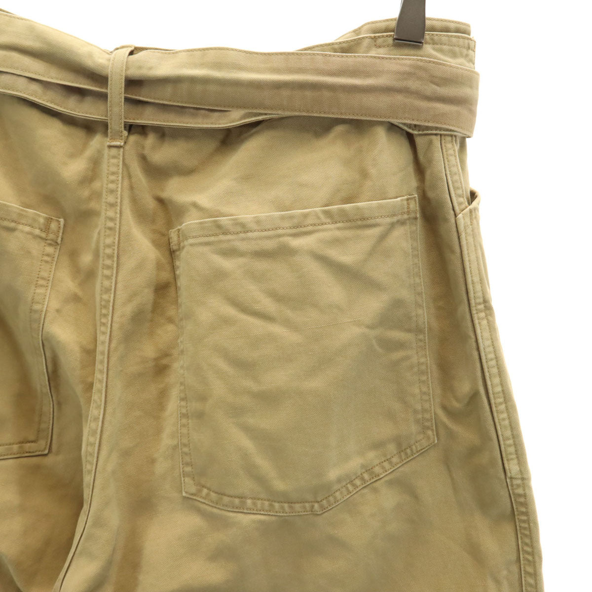 COMOLI コモリ 日本製 ベルテッド チノパンツ 1 ベージュ メンズ