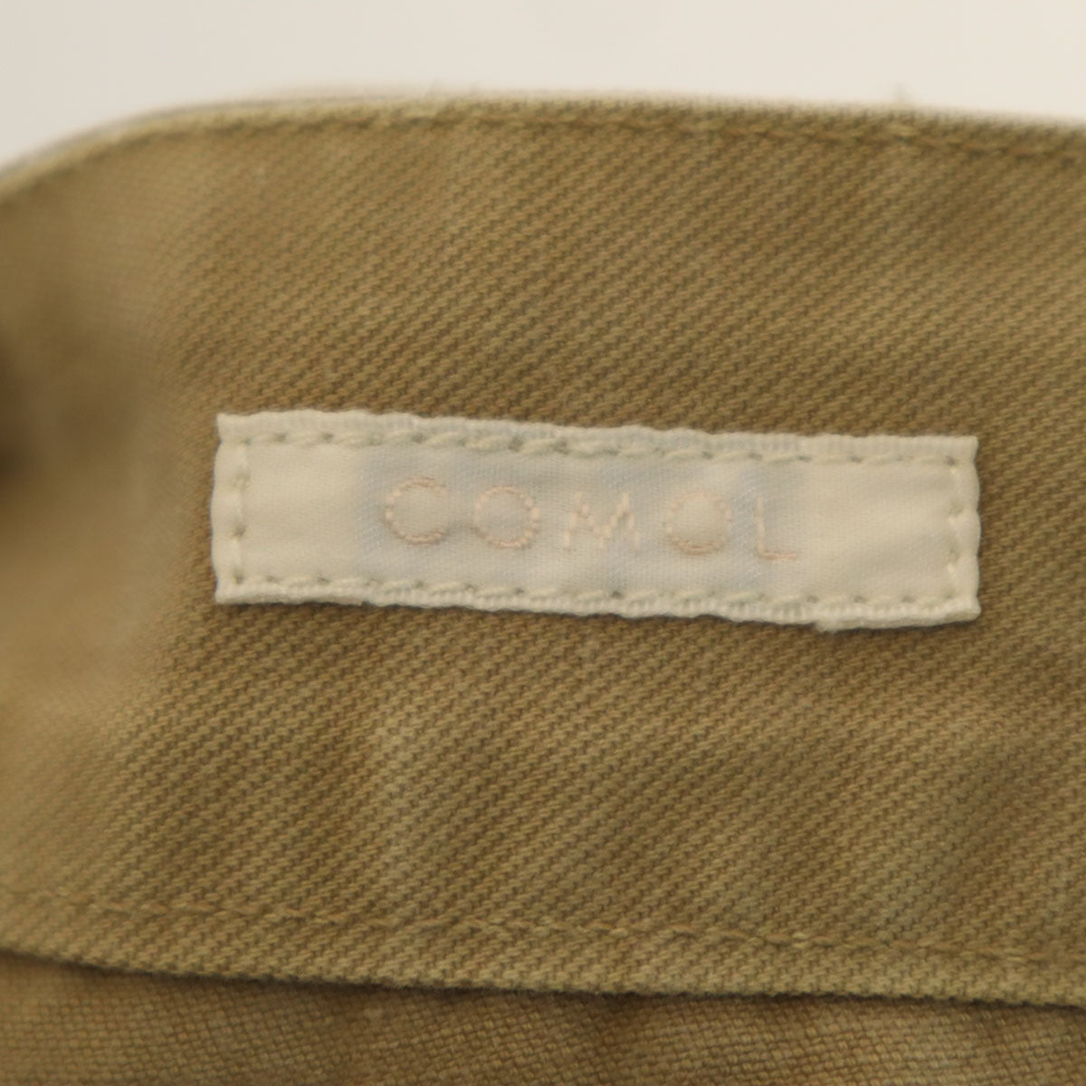 COMOLI コモリ 日本製 ベルテッド チノパンツ 1 ベージュ メンズ