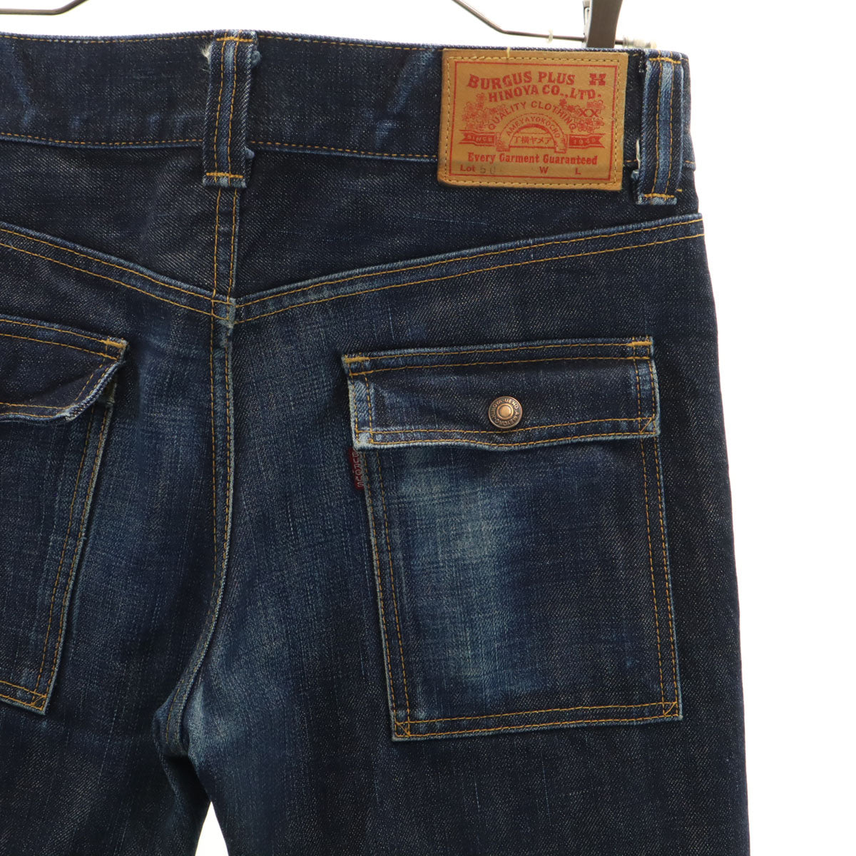 BURGUS PLUS バーガスプラス 日本製 ブッシュ デニムパンツ M ネイビー メンズ