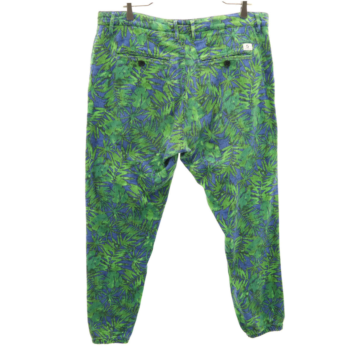 Department 5 デパートメントファイブ イタリア製 リネンブレンド 総柄 パンツ W34 ネイビー系 メンズ