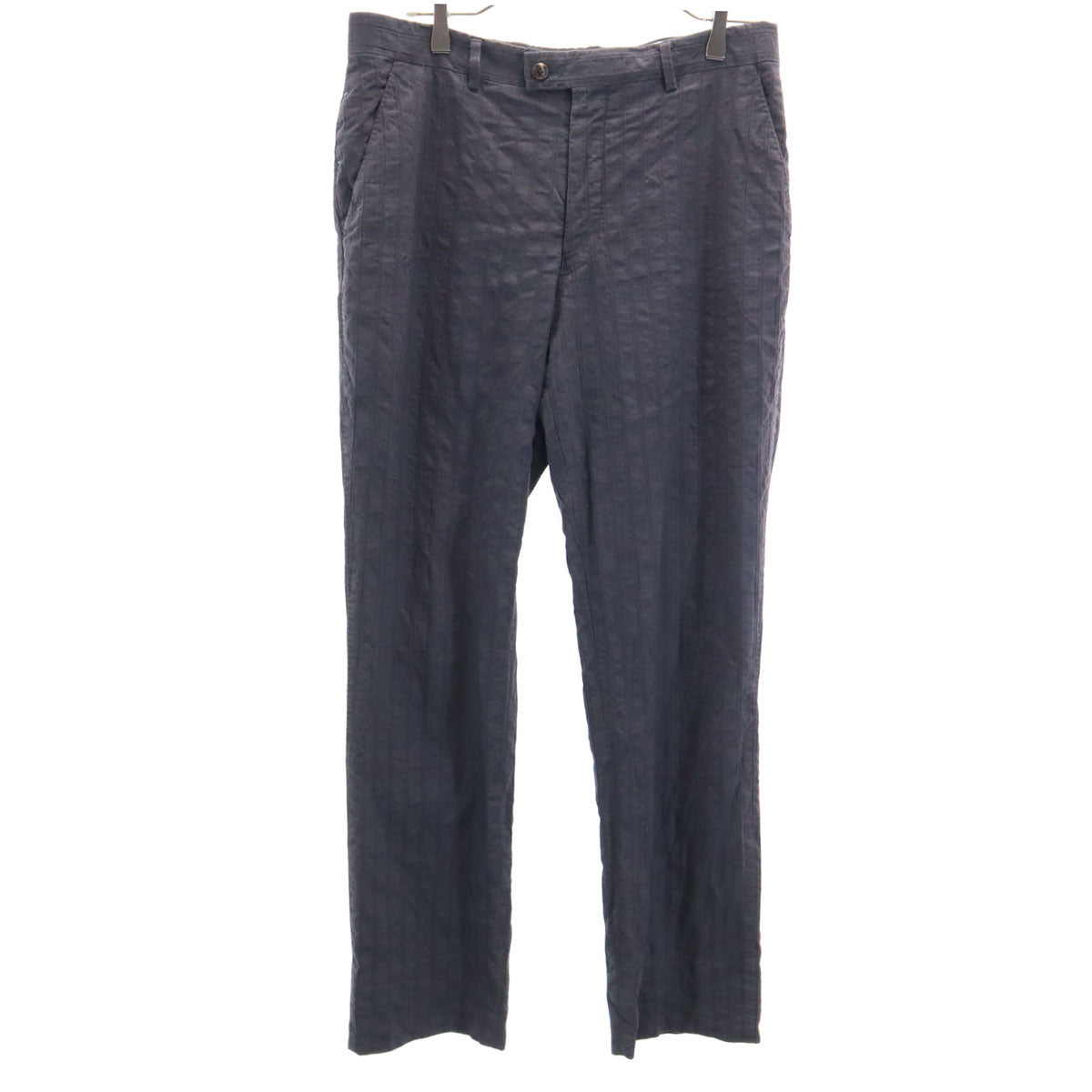 Paul Smith ポールスミス 日本製 リネンブレンド ロングパンツ 84 チャコール メンズ