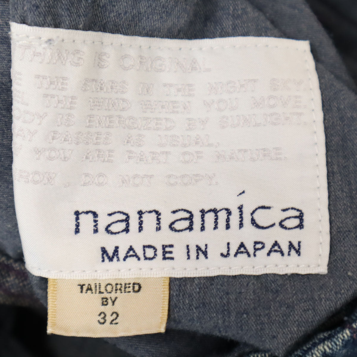 nanamica ナナミカ 日本製 ワイドデニムパンツ w32 インディゴ ジーンズ メンズ