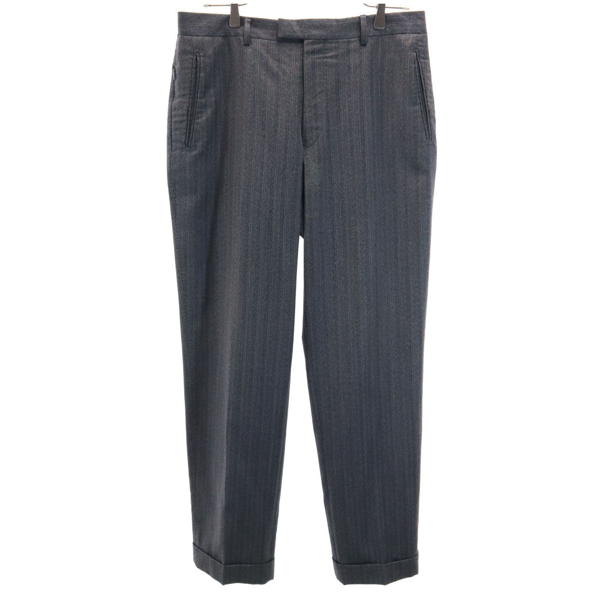 PAUL SMITH COLLECTION ポールスミスコレクション 日本製 ストライプ柄 ウールパンツ 84 グレー メンズ