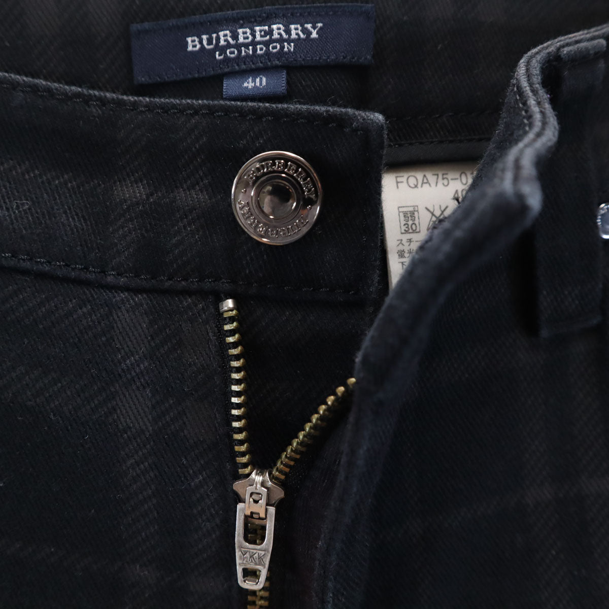 BURBERRY バーバリー 日本製 チェック柄 ロングパンツ 40 ブラック 三陽商会 レディース