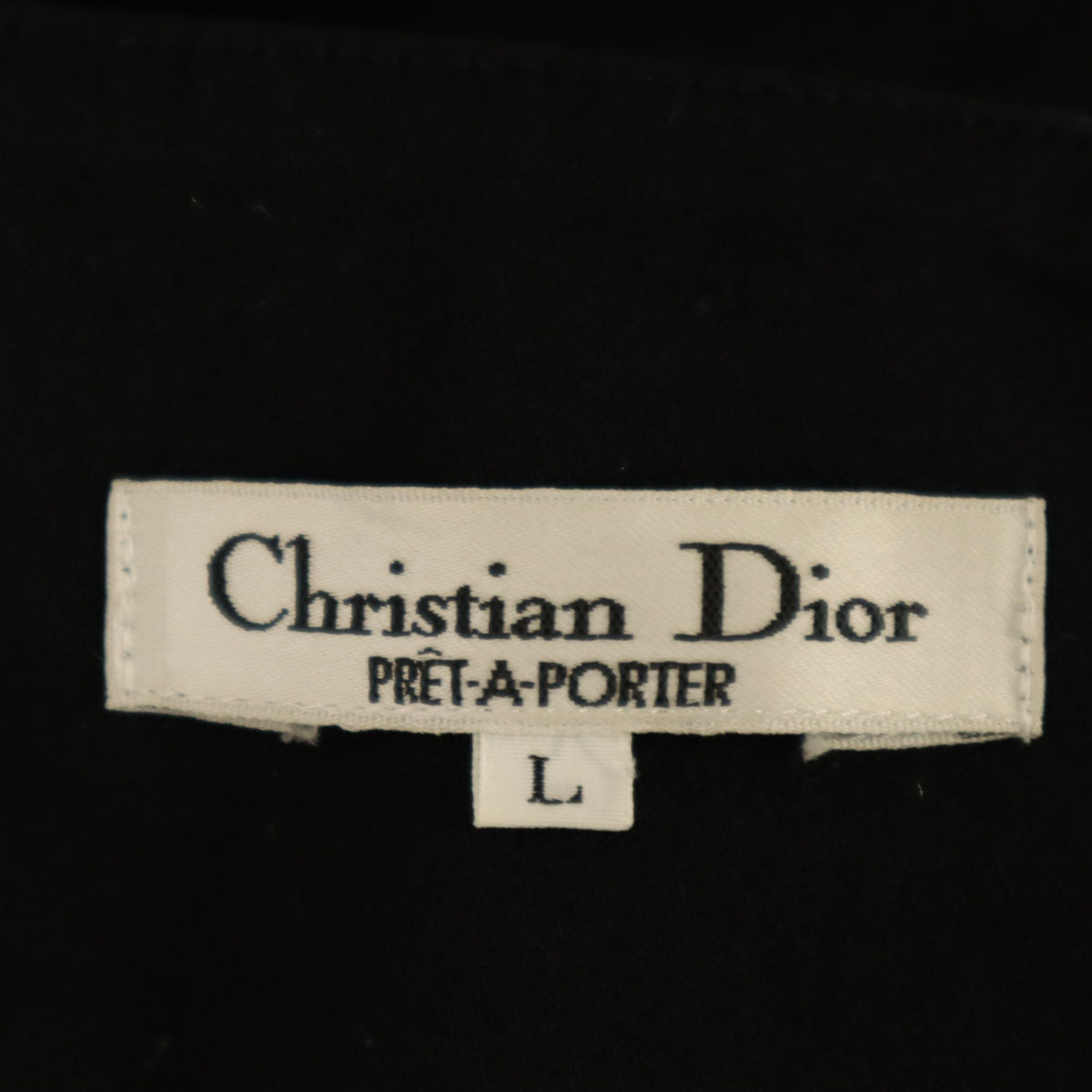 Christian Dior クリスチャンディオール 90s オールド タック ウールパンツ L ブラック系 レディース