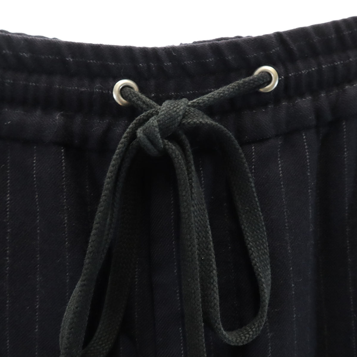 lideal リディアル 日本製 ウールブレンド ストライプ ジョガーパンツ M ネイビー系 メンズ