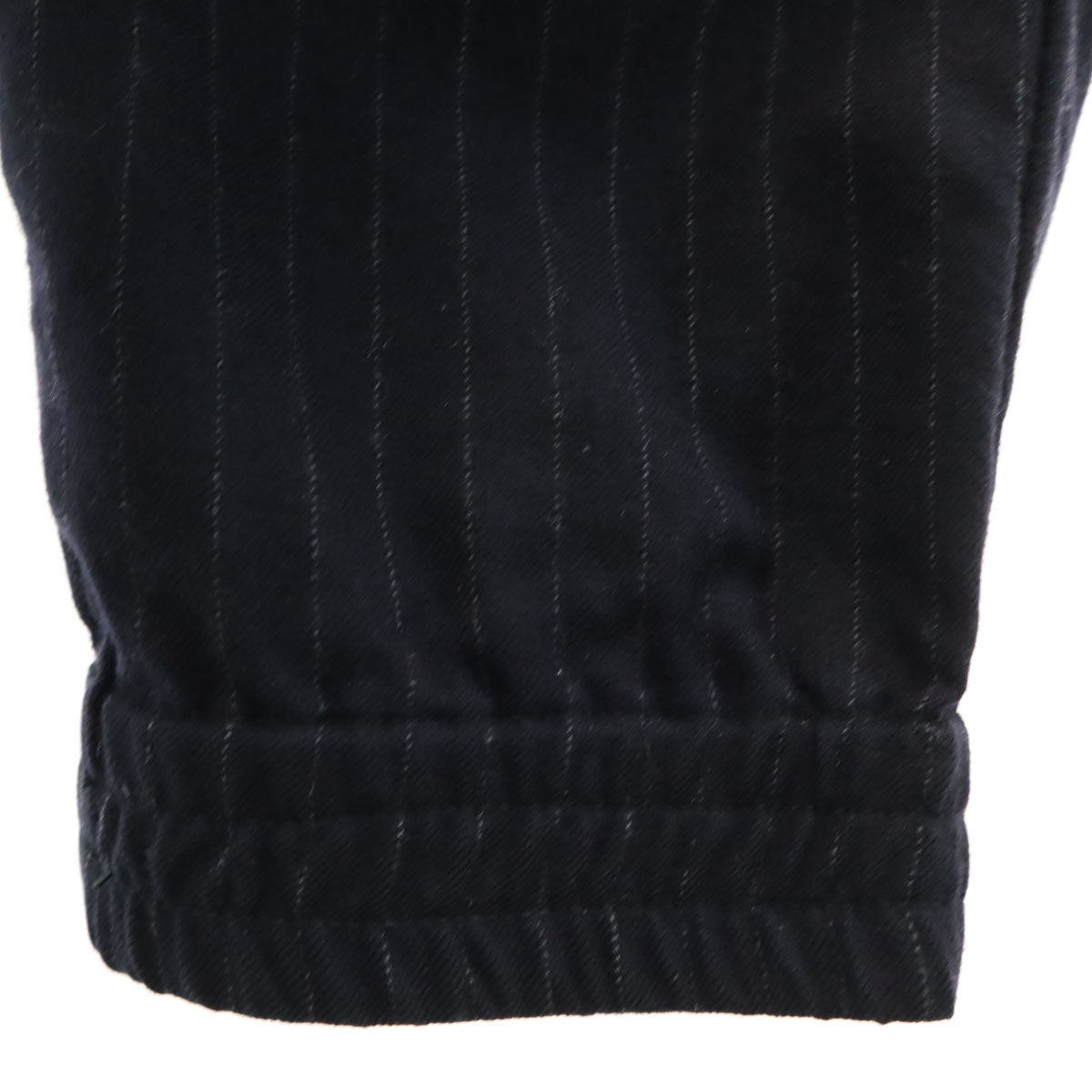 lideal リディアル 日本製 ウールブレンド ストライプ ジョガーパンツ M ネイビー系 メンズ