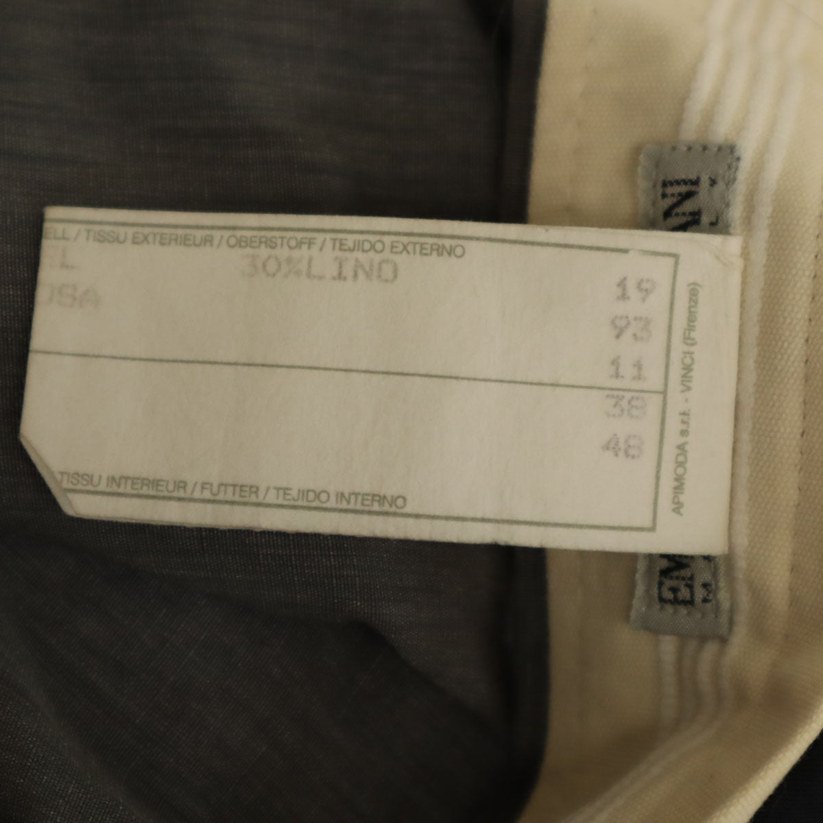 Emporio Armani エンポリオアルマーニ イタリア製 ロングパンツ 48 グレー メンズ