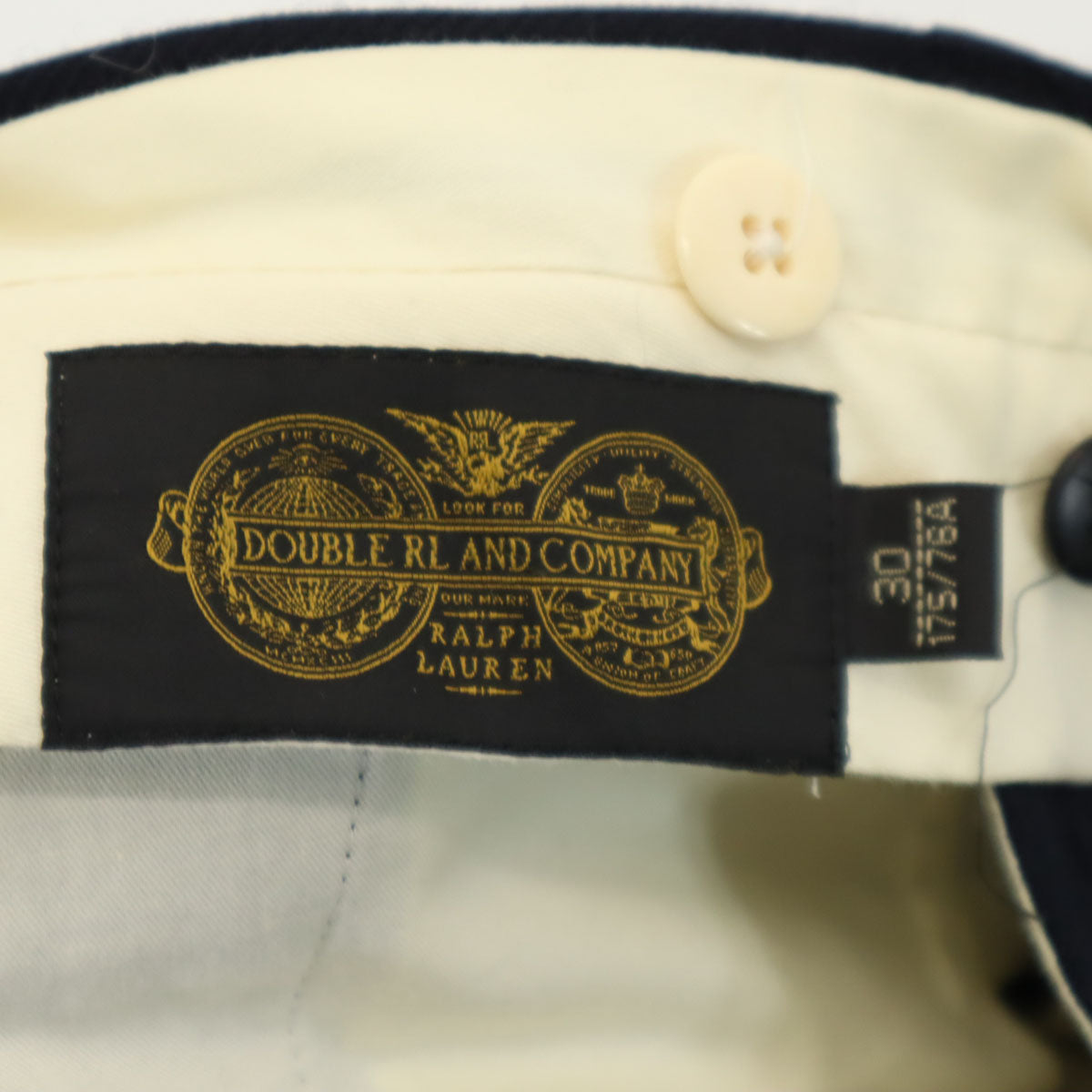 DOUBLE RL COMPANY RALPH LAUREN ダブル アールエル アンド カンパニー ラルフローレン イタリア製 ロングパンツ w30 ネイビー メンズ