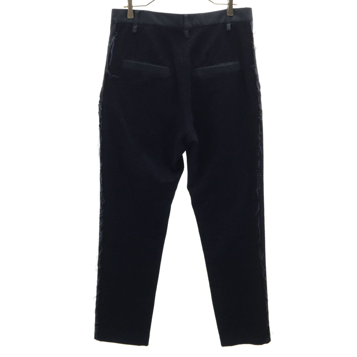 未使用 NAPE_ ネイプ 総柄 カットオフ加工 スラックスパンツ M-3 ネイビー メンズ