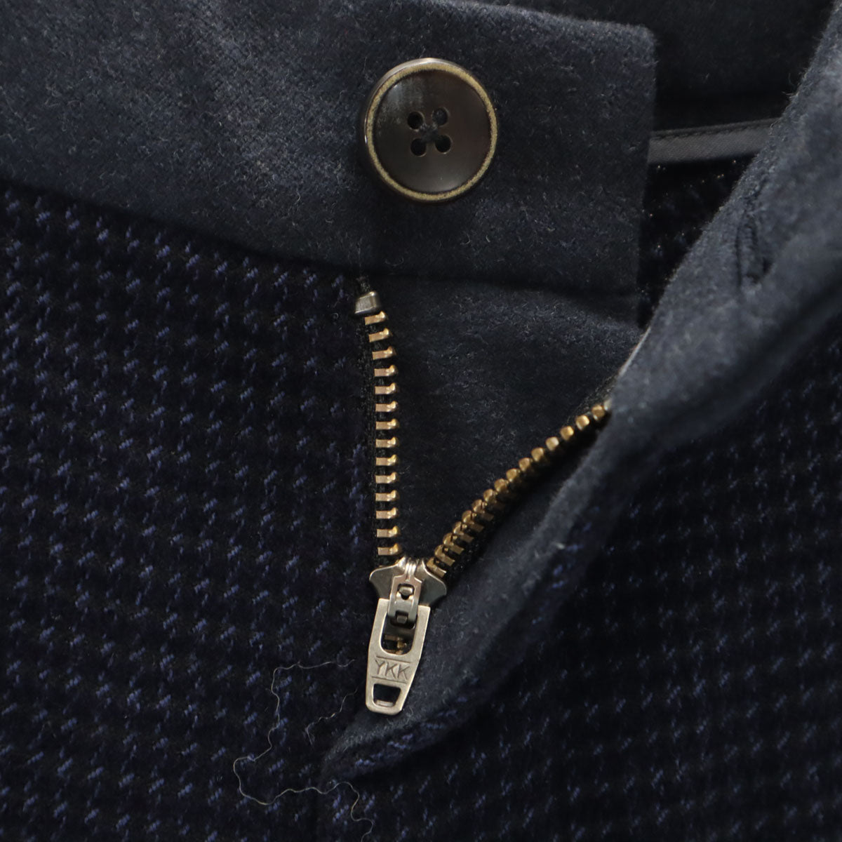 未使用 NAPE_ ネイプ 総柄 カットオフ加工 スラックスパンツ M-3 ネイビー メンズ