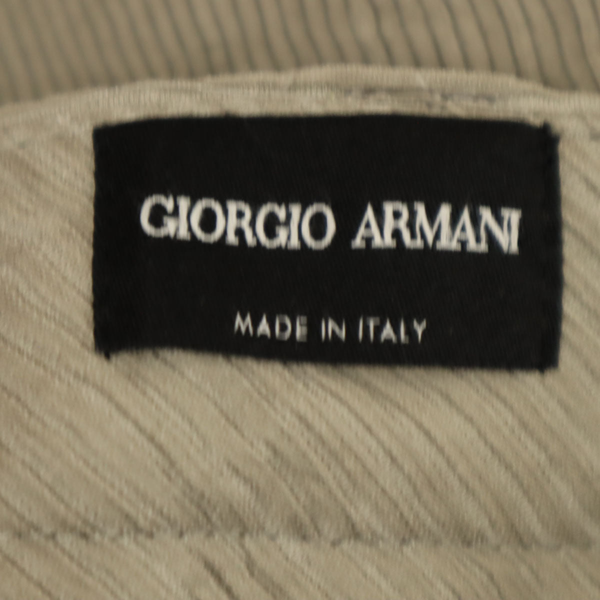 GIORGIO ARMANI ジョルジオアルマーニ イタリア製 プリーツリブ加工 ロングパンツ 54R グレージュ メンズ