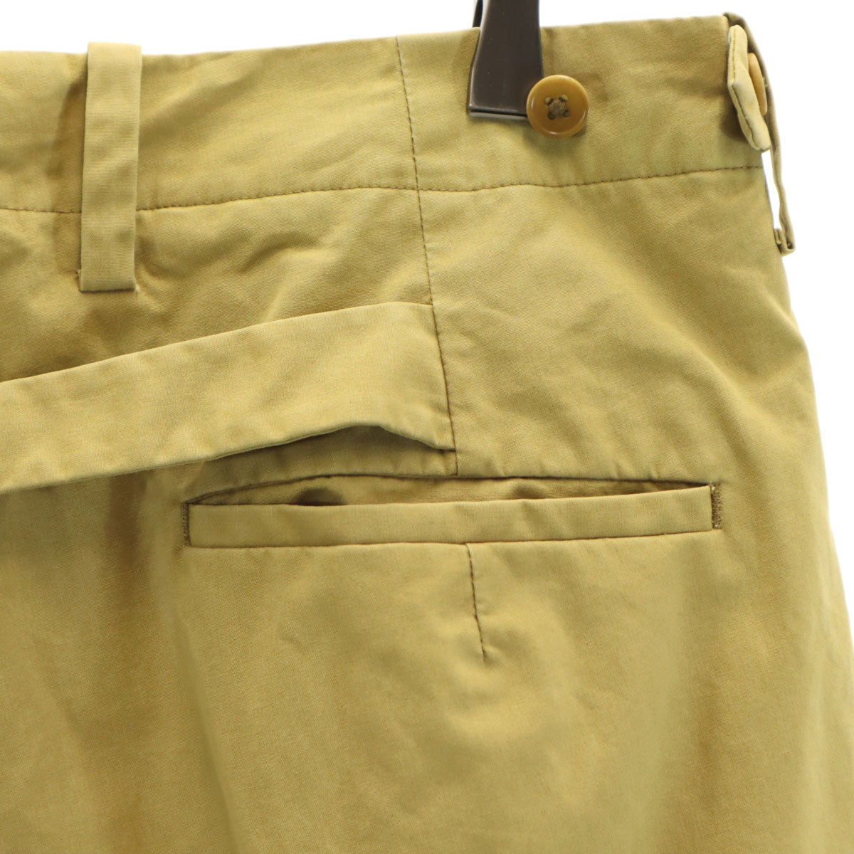 YAECA WRITE ヤエカライト 日本製 シンチバック スラックスパンツ M マスタード メンズ