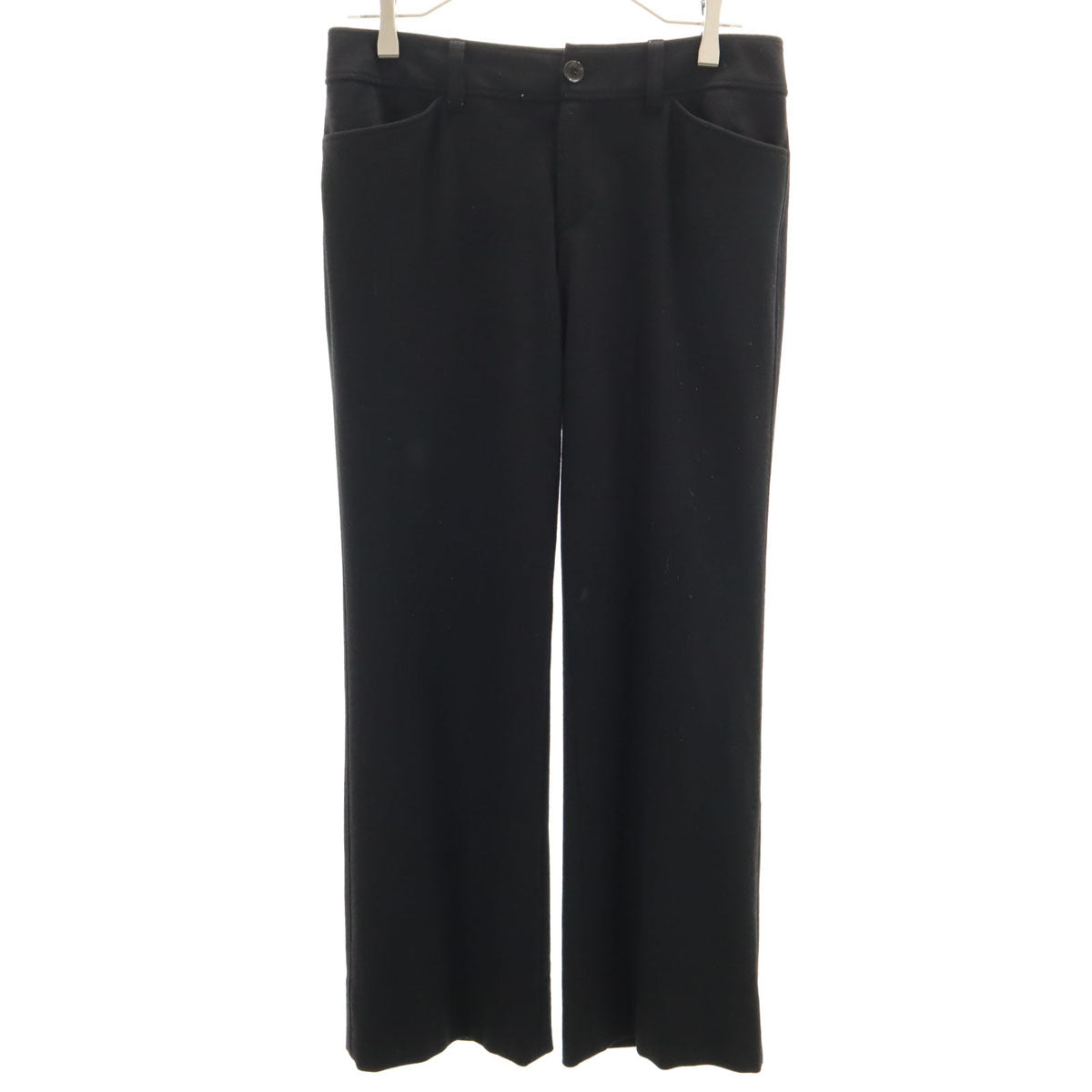 BURBERRY LONDON バーバリーロンドン ウールブレンド ストレートパンツ 40 ブラック系 レディース