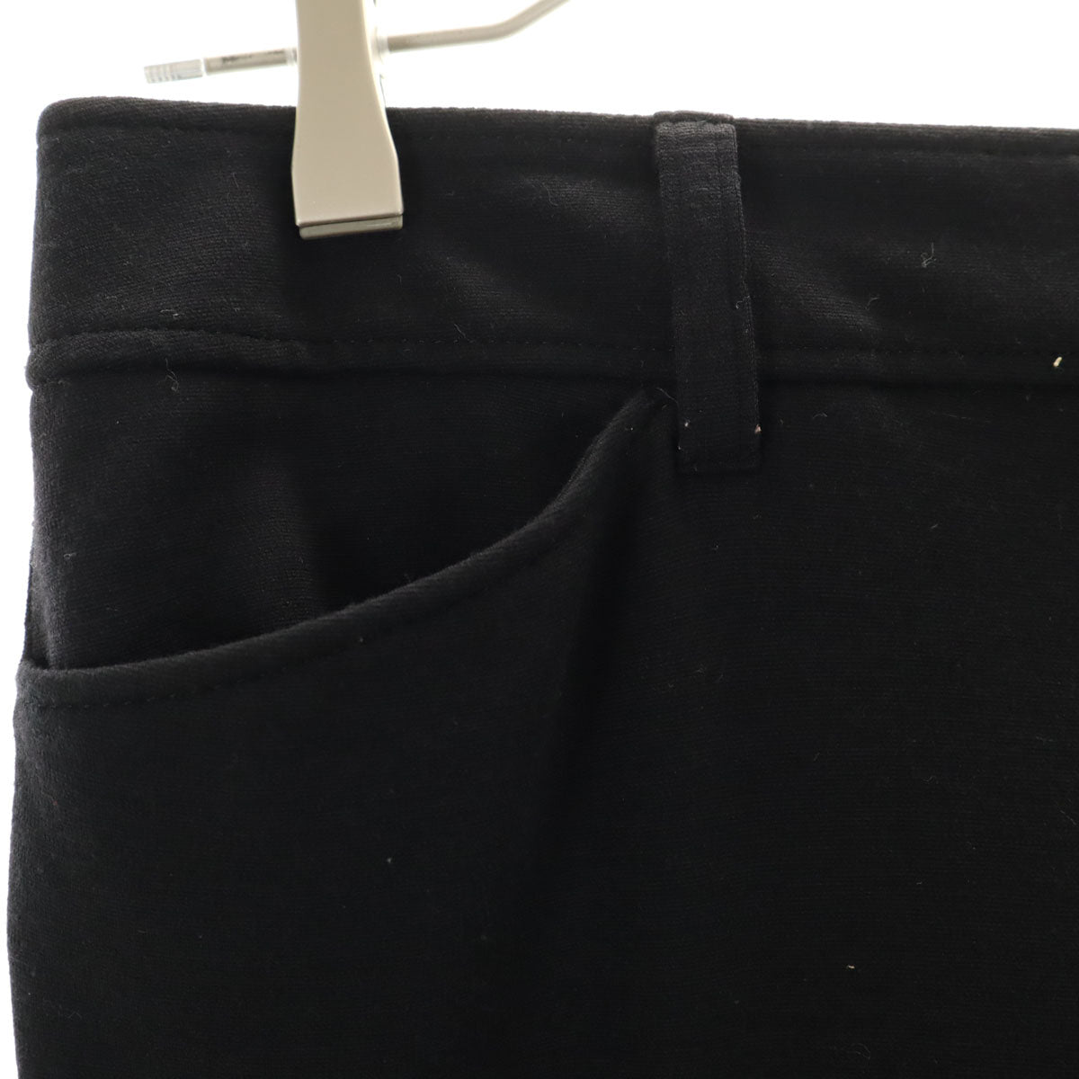 BURBERRY LONDON バーバリーロンドン ウールブレンド ストレートパンツ 40 ブラック系 レディース