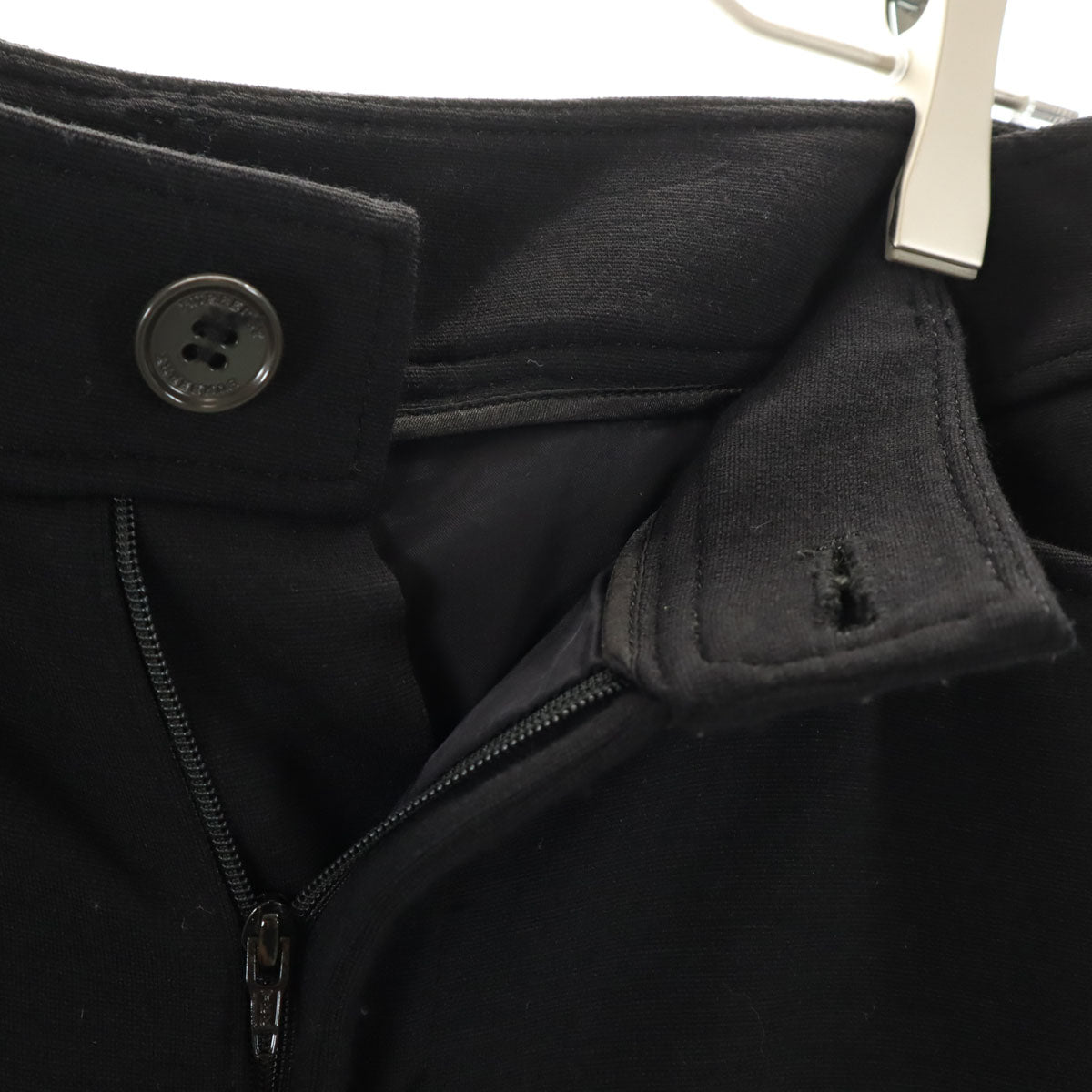 BURBERRY LONDON バーバリーロンドン ウールブレンド ストレートパンツ 40 ブラック系 レディース